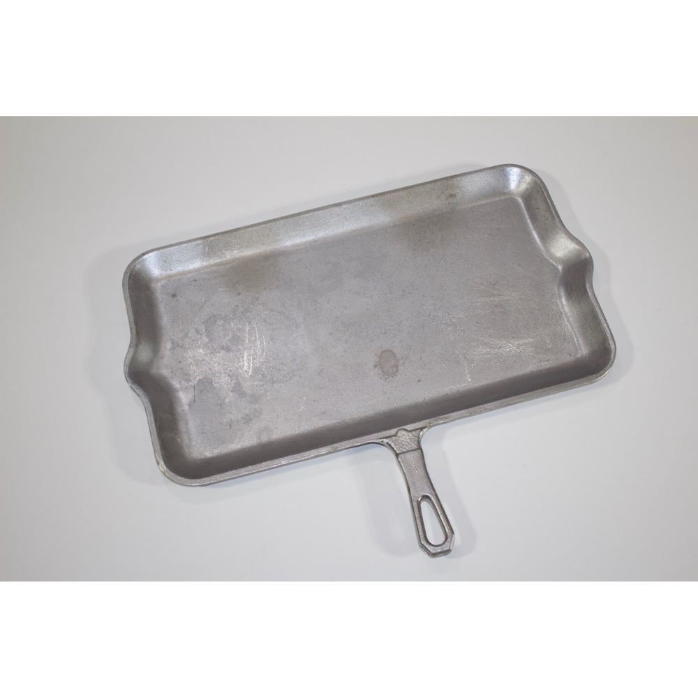 Aluma Super Cooker Griddle Pan Rome Industries Peoria Ill USA Silver Vintage